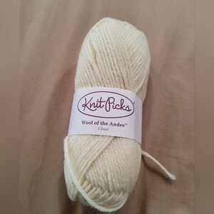 Knit Picks Wool of the Andes Yarn in Cream Bundle of 7 Balls